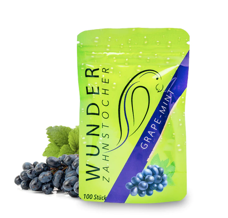 Zahnstocher mit Geschmack Refill Traube Minze
