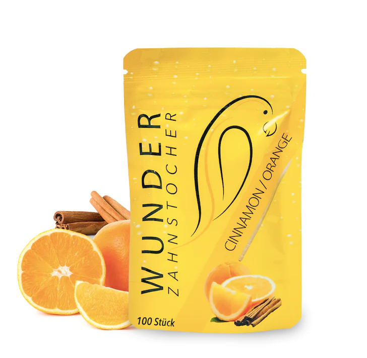 Zahnstocher mit Geschmack Refill Zimt Orange