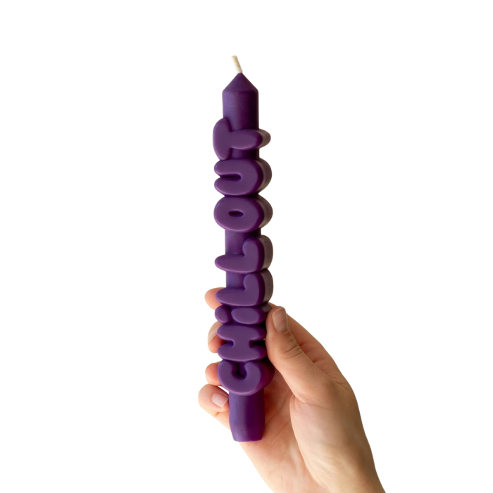 Kerze Taper candle CHILL OUT Indigo