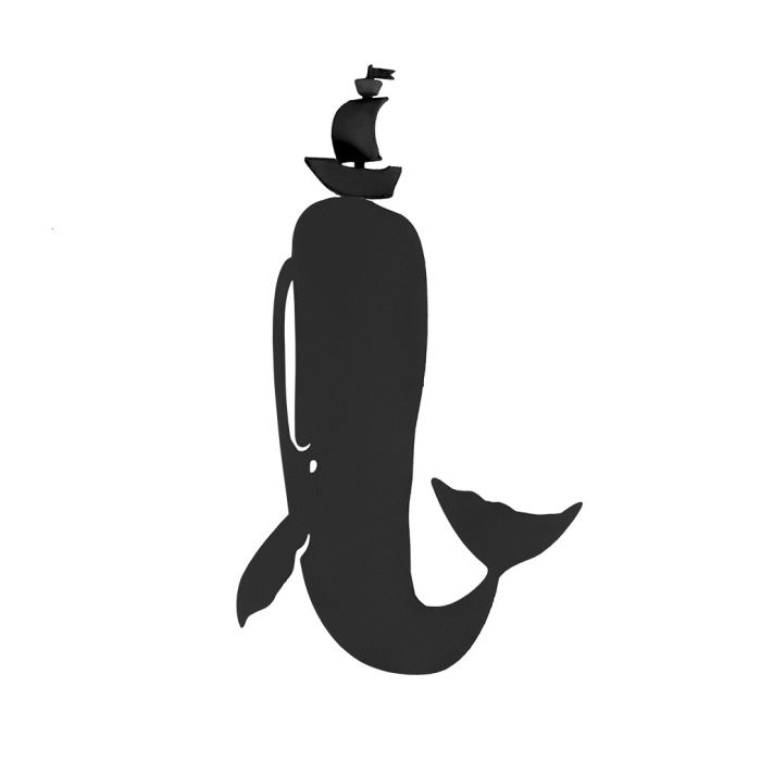 Lesezeichen Moby Dick Schwarz Polyester