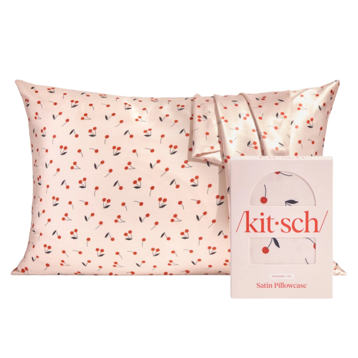 Satin Kissenbezug Queen Kirschen