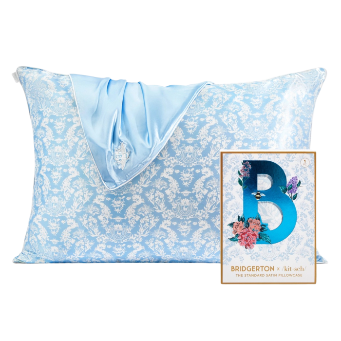 Satin Kissenbezug Queen Bridgerton Toile de Blue