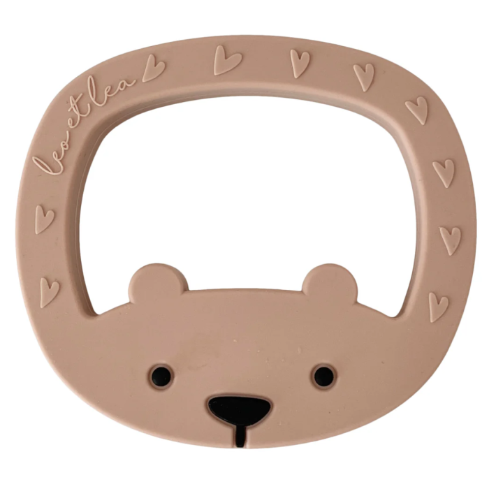 Kleiner Bär Beissring Montessori Hellrosa