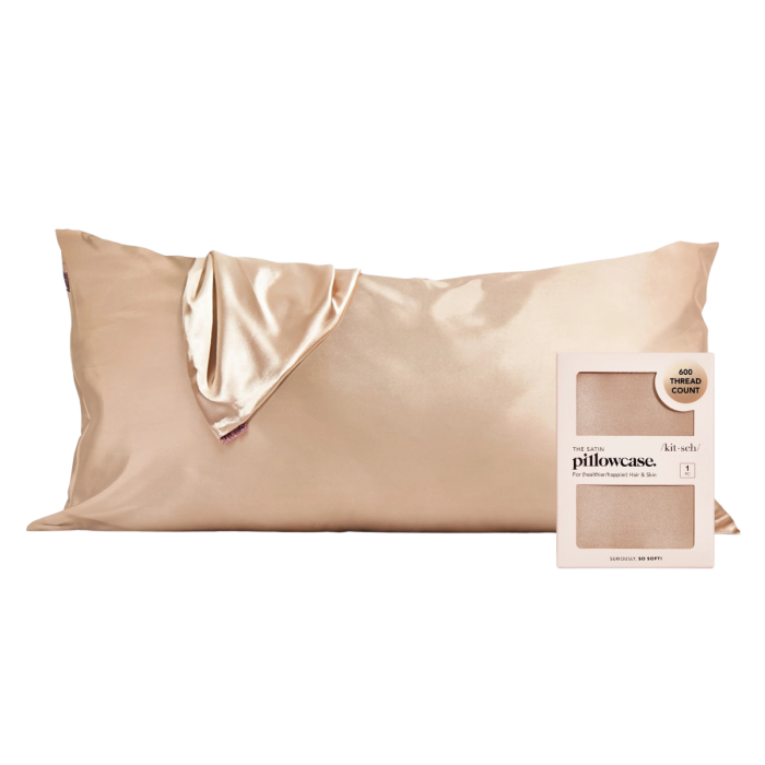 Satin Kissenbezug King Champagne