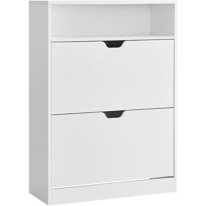 Schuhschrank mit verstellbarer Trennwand Weiss