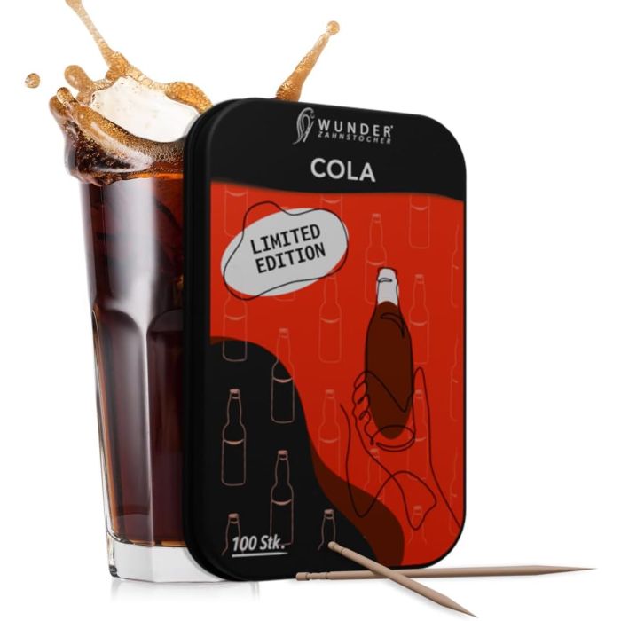 Zahnstocher mit Geschmack in Metalldose Limited Edition Cola