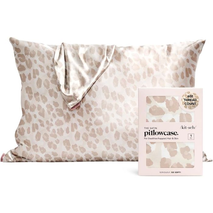 Satin Kissenbezug Queen Leopard