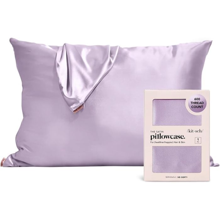 Satin Kissenbezug Queen Lavendel