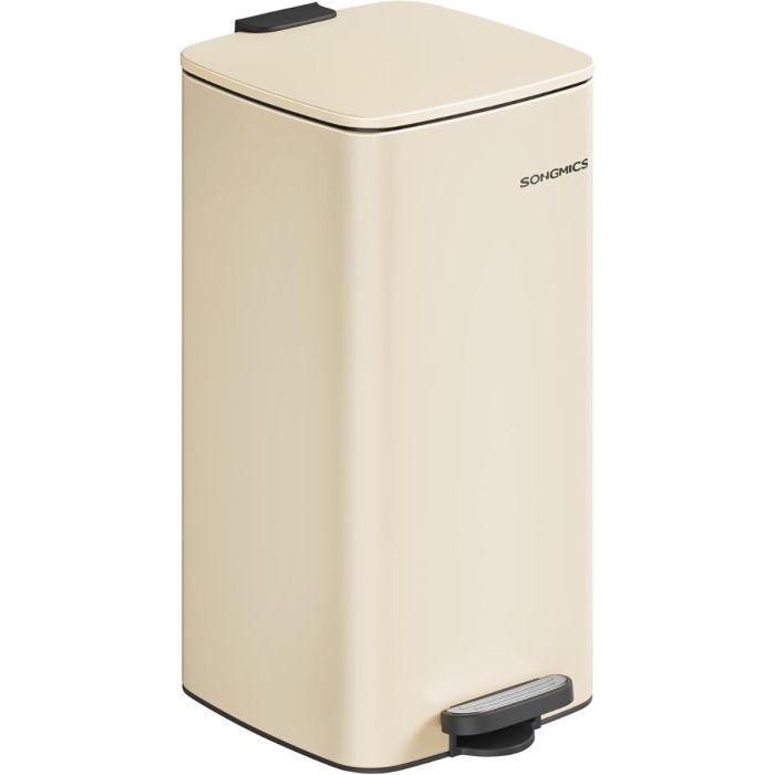 Mülleimer 30L platzsparend sandbeige Stahl