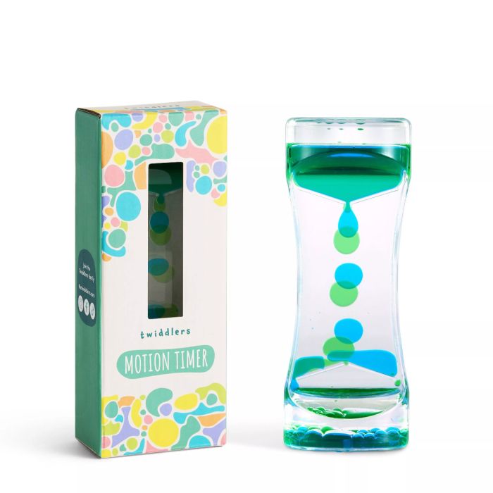 Flüssige Sanduhr Liquid Motion Timer grün blau