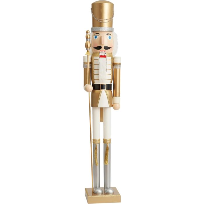 Weihnachts-Nussknacker Soldat King gold 120cm