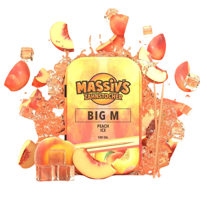 Massiv's Big M Zahnstocher mit Geschmack Peach Ice