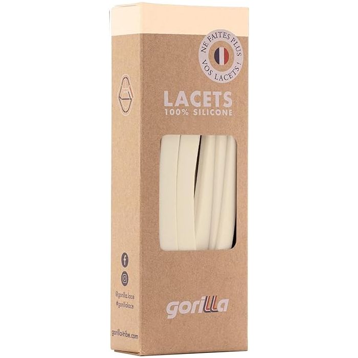 Elastische Schnürsenkel Flexibel Ohne Binden Breit Silikon Vanilla