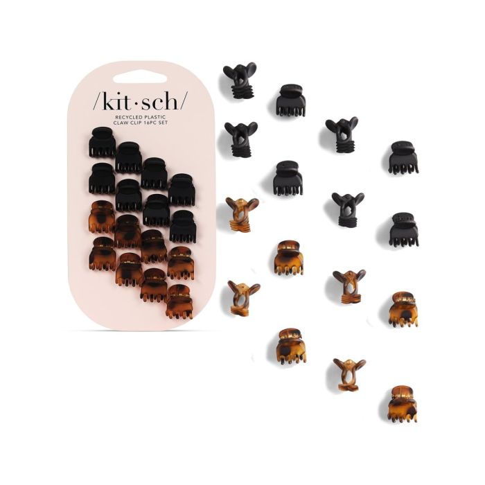 Klassische Mini Klauenklammern 16er Set Black und Tort
