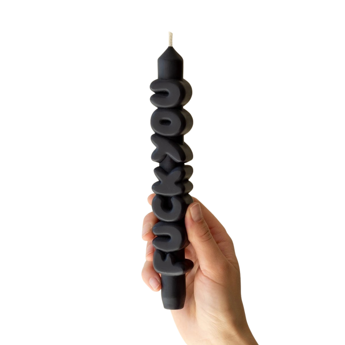 Kerze Taper candle F*CK YOU schwarz