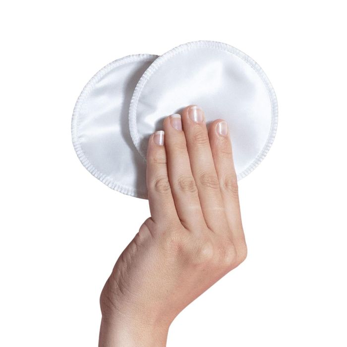 Stilleinlagen wiederverwendbar Seide Weiss 6er Set