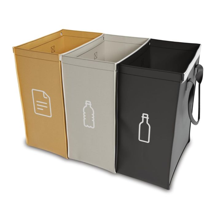 Mülltrennsystem 3er Set (ohne Beschriftung)