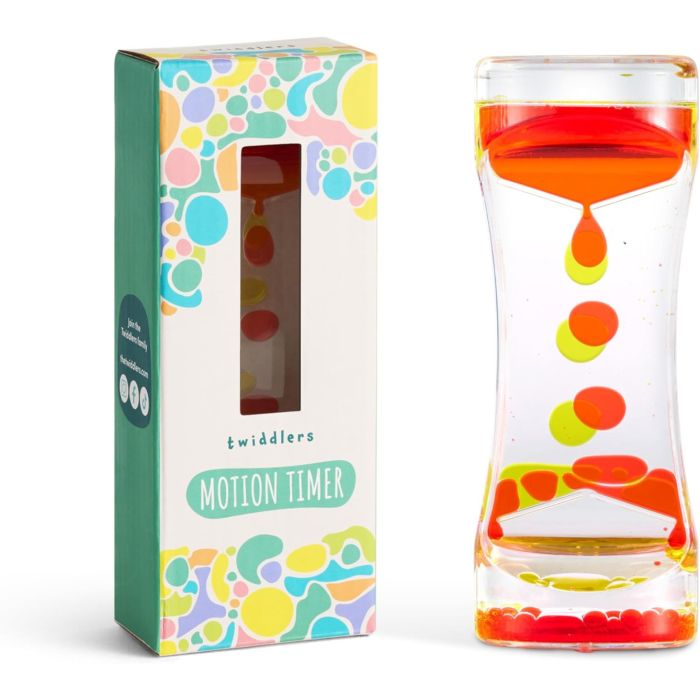Flüssige Sanduhr Liquid Motion Timer gelb orange