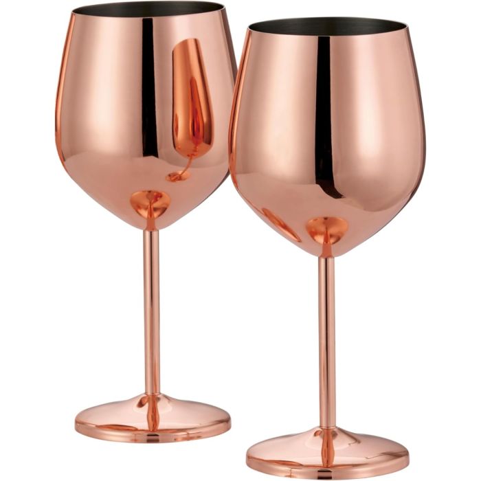 Edelstahl Weingläser Roségold 2er-Set