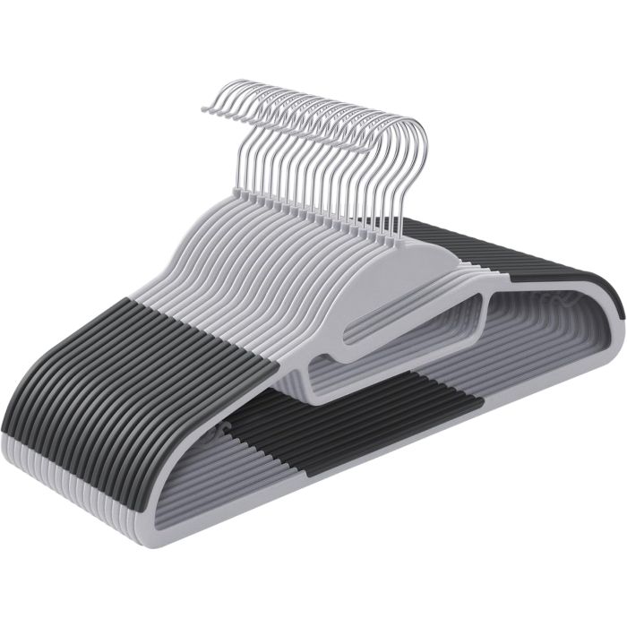 Kleiderbügel Kunststoff 20er Set Non Slip Grau