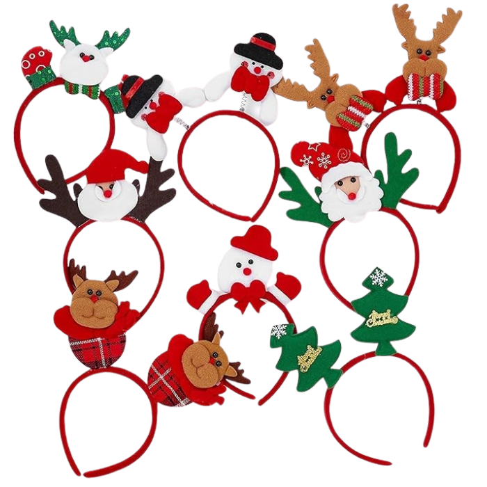 Haarreif Weihnachtsmotive 8 Stück