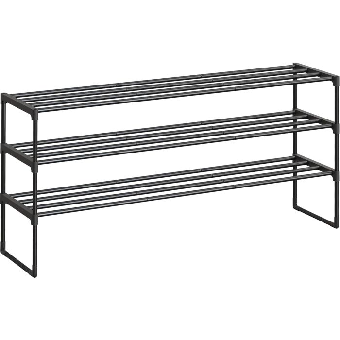 Schuhregal 3 Ebenen Schuh-Organizer Stapelbar