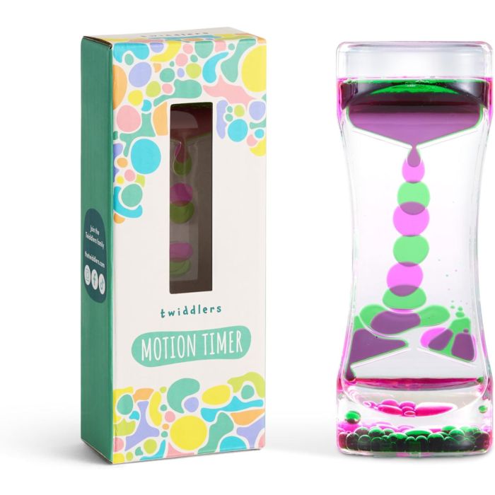 Flüssige Sanduhr Liquid Motion Timer pink grün