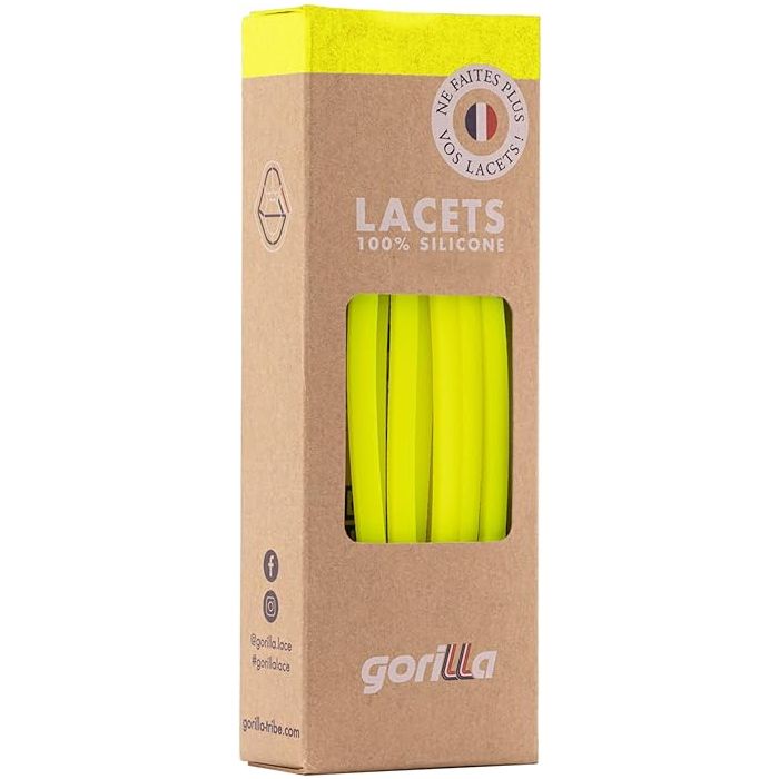 Elastische Schnürsenkel Flexibel Ohne Binden Schmal Silikon Neon Yellow