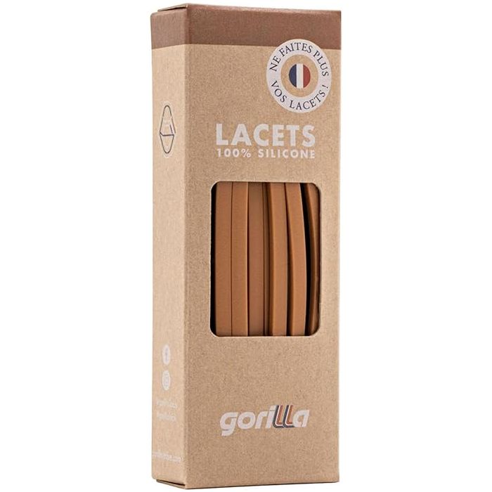 Elastische Schnürsenkel Flexibel Ohne Binden Schmal Silikon Caramel