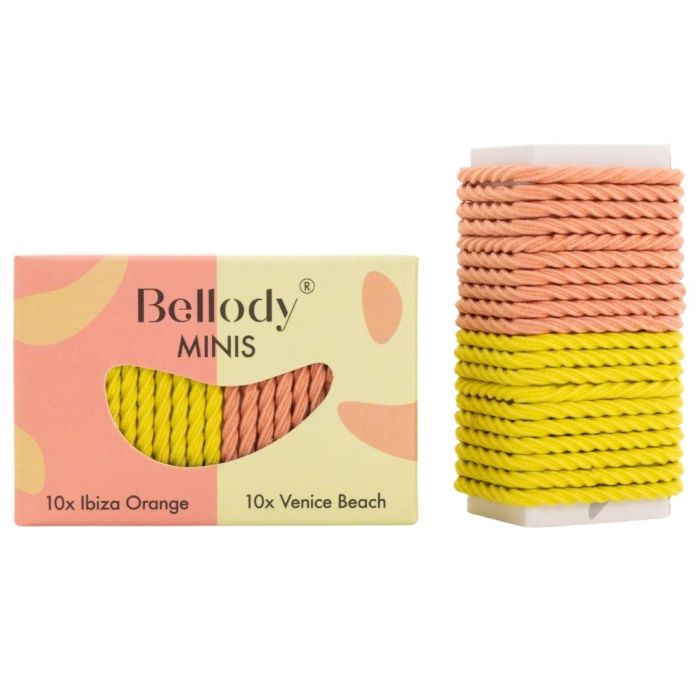 Mini Haargummis Orange Gelb 20er Set