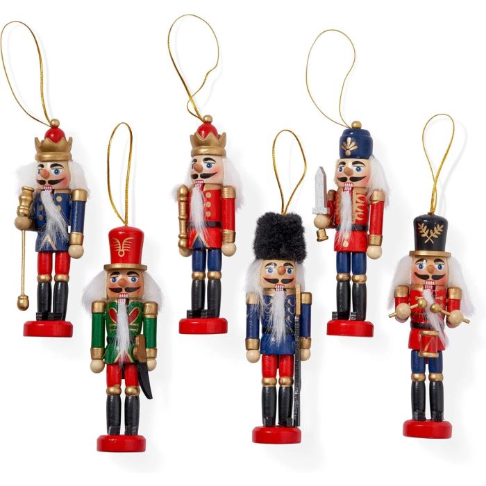 Nussknacker Soldat Ornament 6 Stück