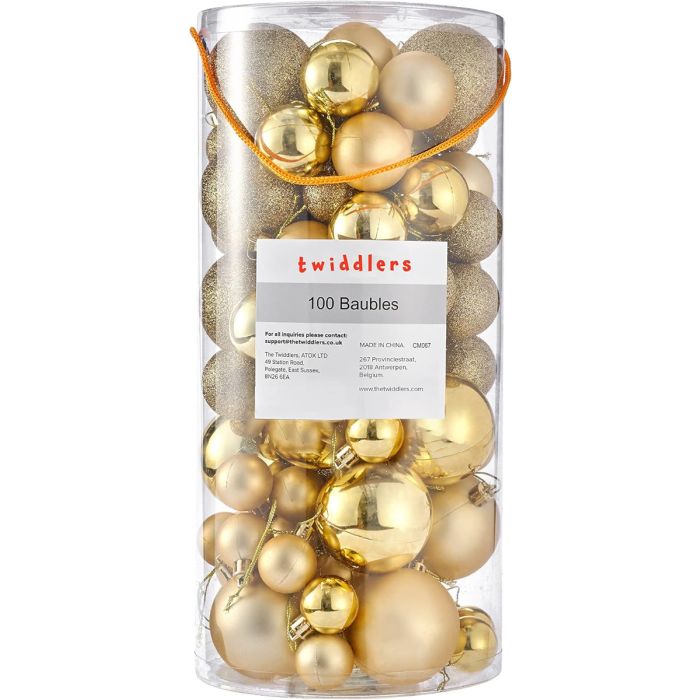 Baumkugeln Weihnachtsschmuck gold 100 Stück