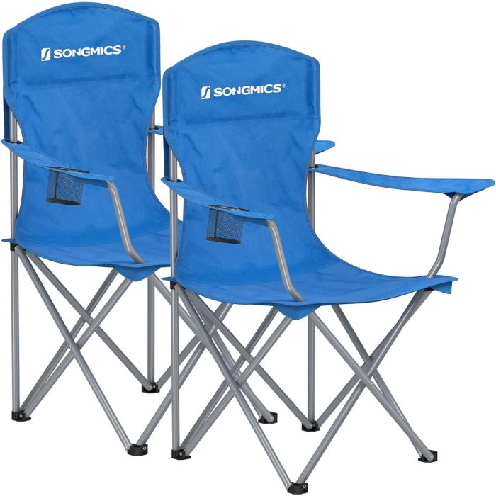 Campingstuhl faltbar 150kg Blau Oxford