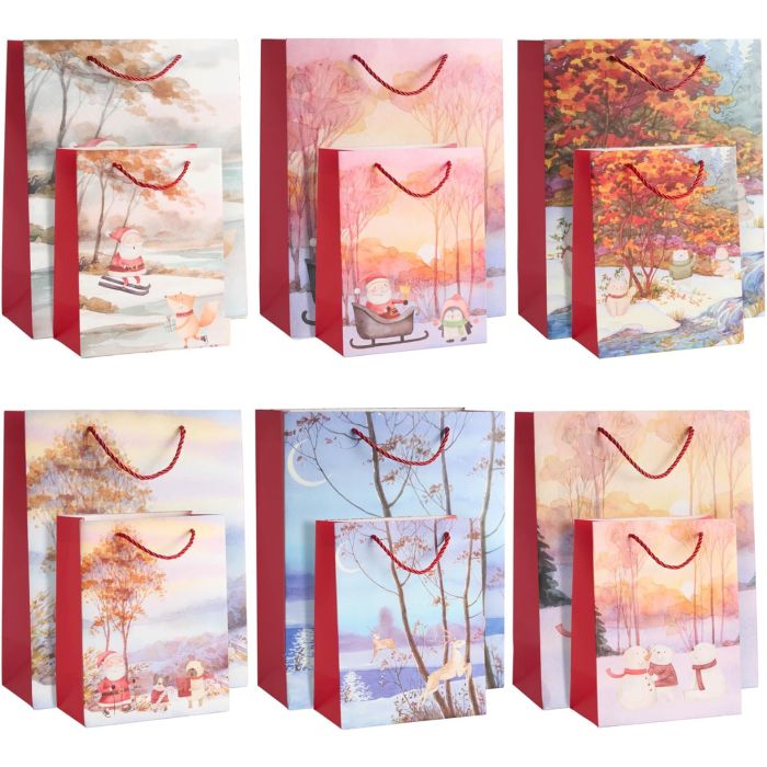 Geschenktasche Weihnachten 12 Stück