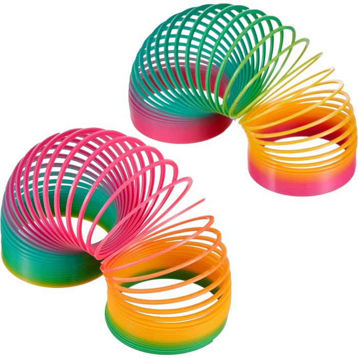 Springfeder Rainbow Spirals Slinky Toy 2 Stück