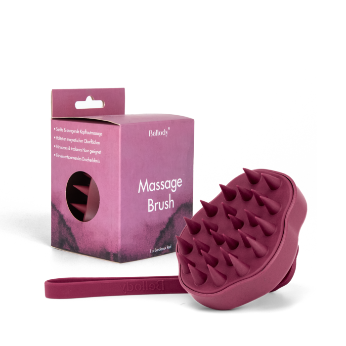 Kopfmassagebürste Rot