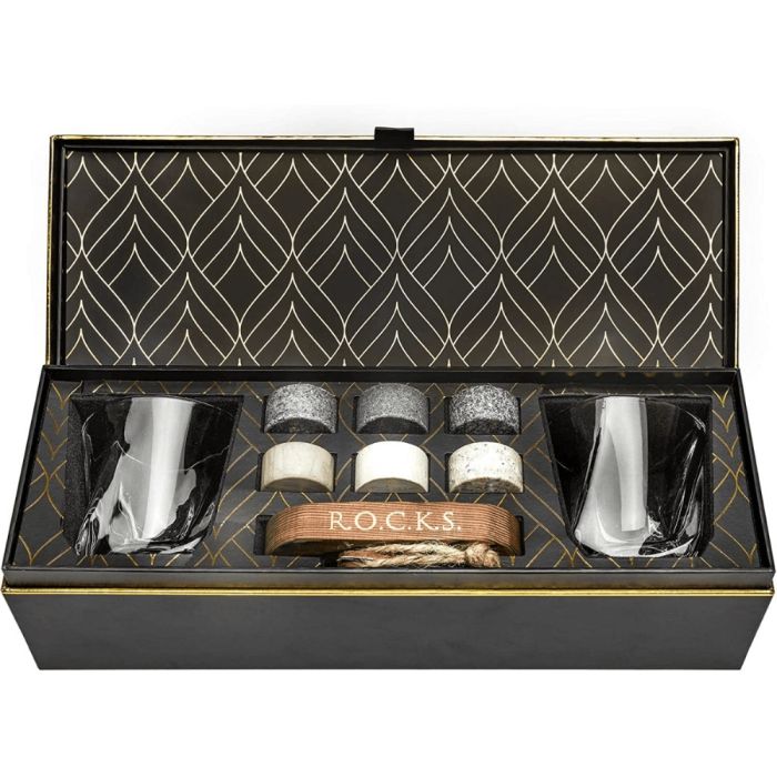 Twist Whiskeygläser mit Kühlsteinen Geschenkset