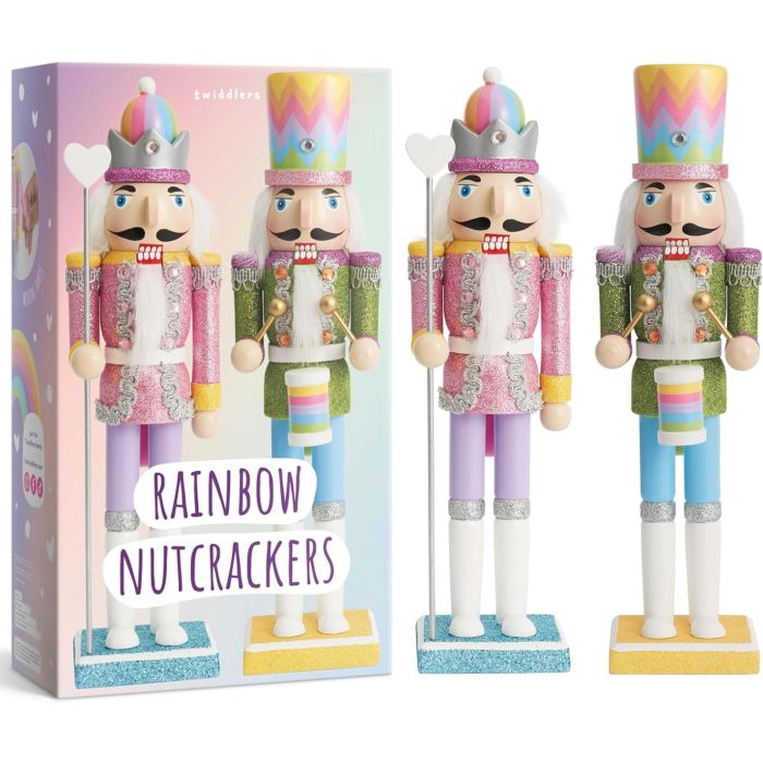 Weihnachts-Nussknacker Soldat Rainbow 2er-Set 30cm