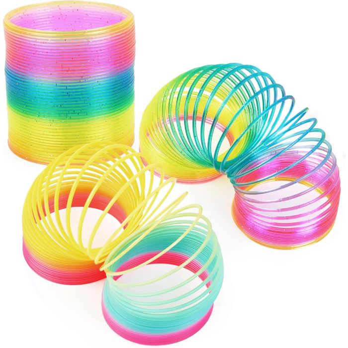 Springfeder Rainbow Spirals Slinky Toy 3 Stück