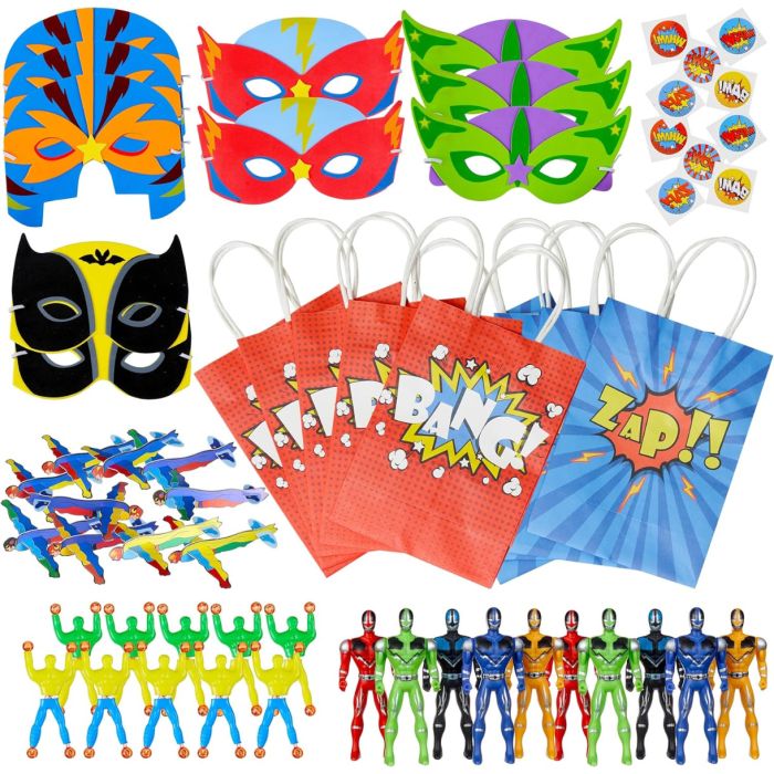Goodie Bags befüllt Superhero Party 10 Stück
