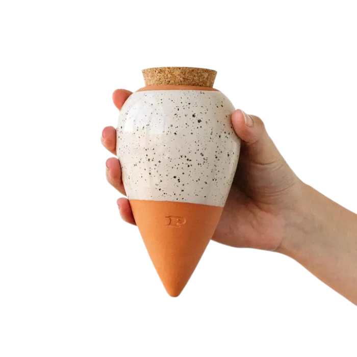 Bewässerungskegel Olla Weiss Gesprenkelt