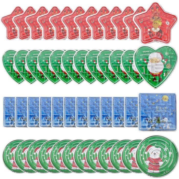 Geduldspiel Maze Puzzles Weihnachten 48 Stück