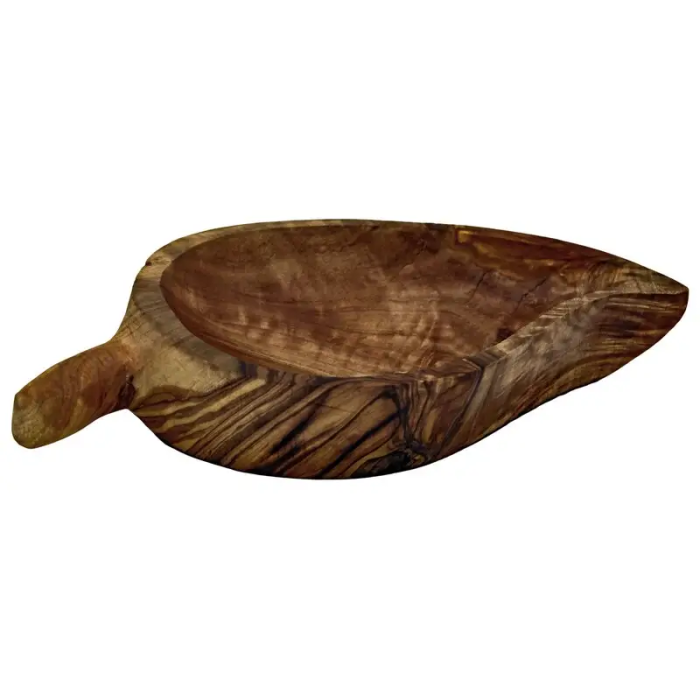 Seifenschale aus Olivenholz Blatt