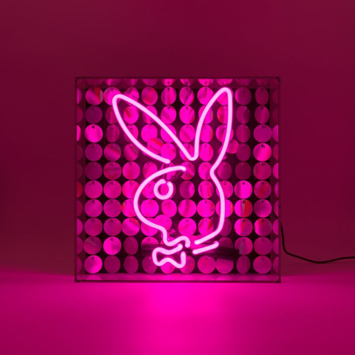 Acryl-Box Neon - Playboy Disco Bunny pink