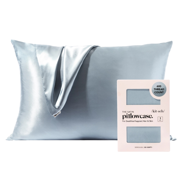 Satin Kissenbezug Queen Haze Blue