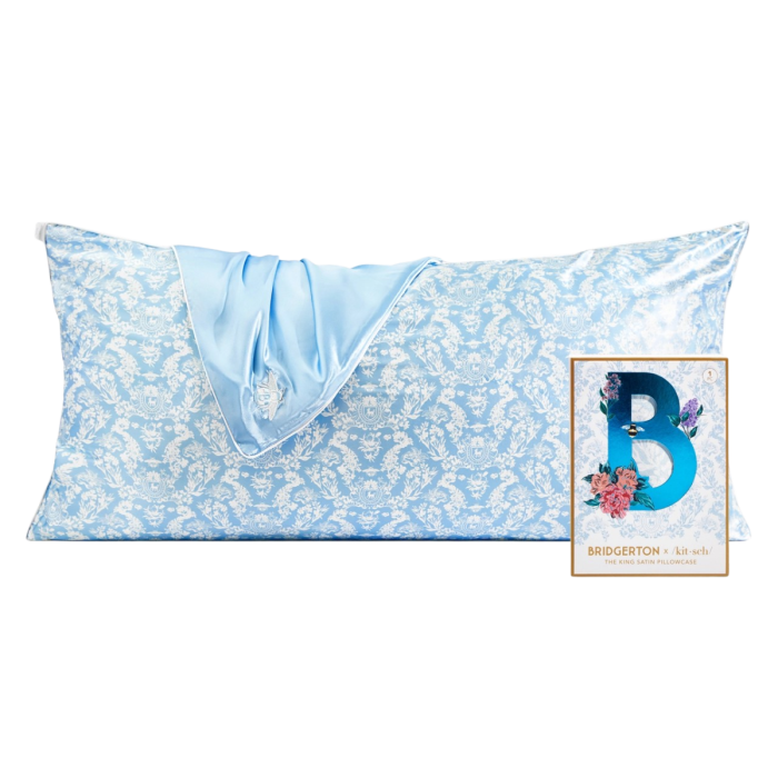 Satin Kissenbezug King Bridgerton Toile de Blue