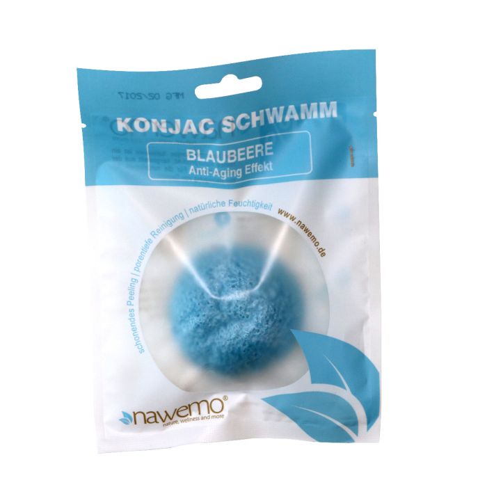 Konjac Schwamm Blaubeere, mit Fruchtsäuren gegen Fältchen