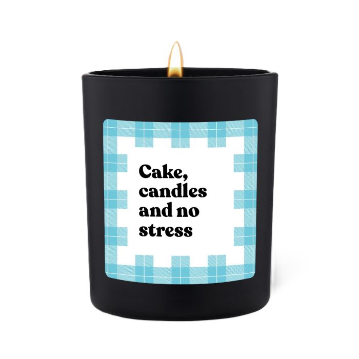 Duftkerze Schwarz Flowery Cake, candles and no stress