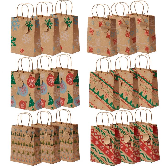 Geschenktasche Kraftpapier 24 Stück