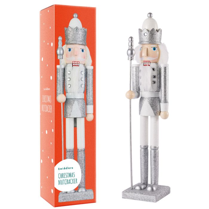Weihnachts-NussknackerSoldat silber 50cm